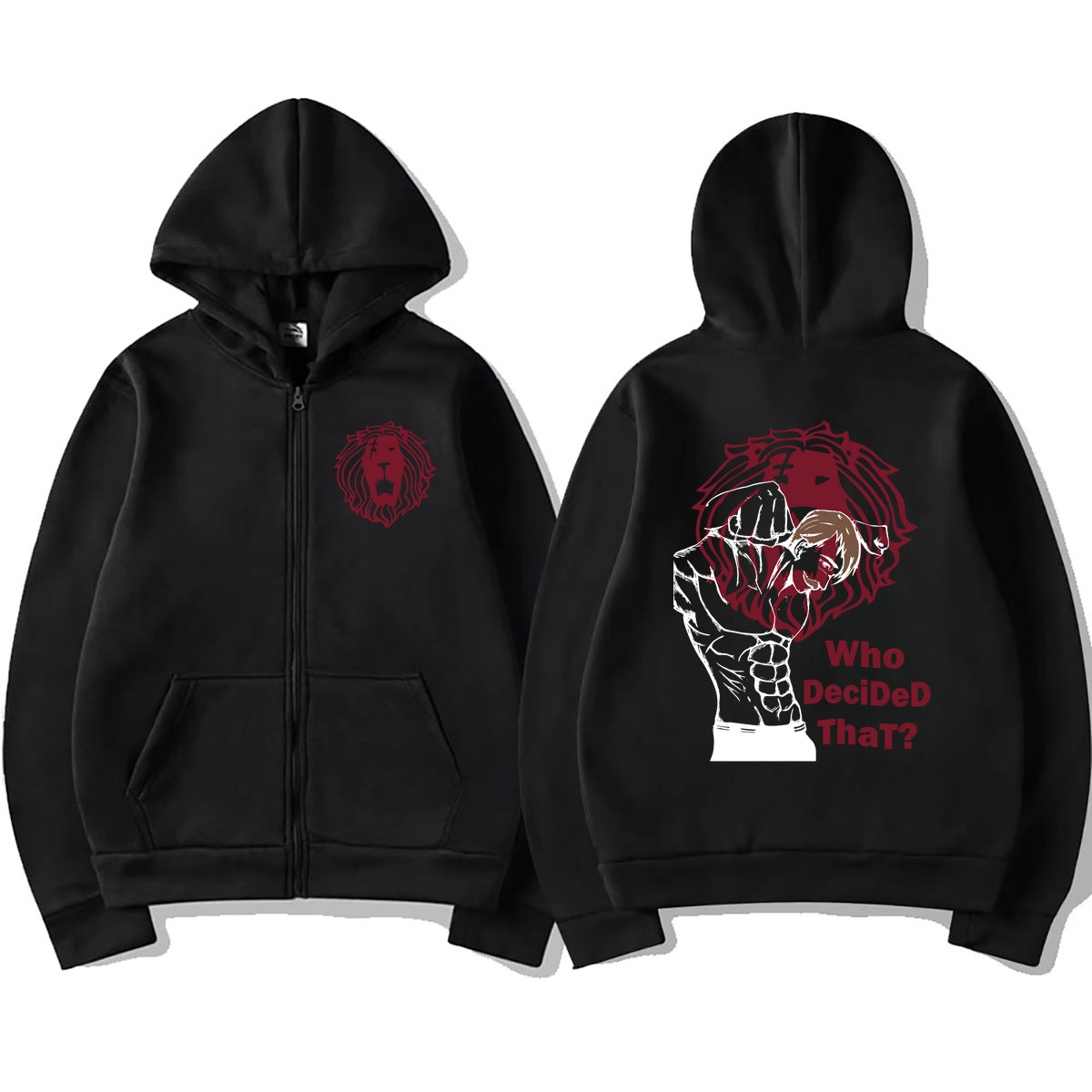 Sudadera con capucha y cremall - Anime Merch Hoodie reseña y precio