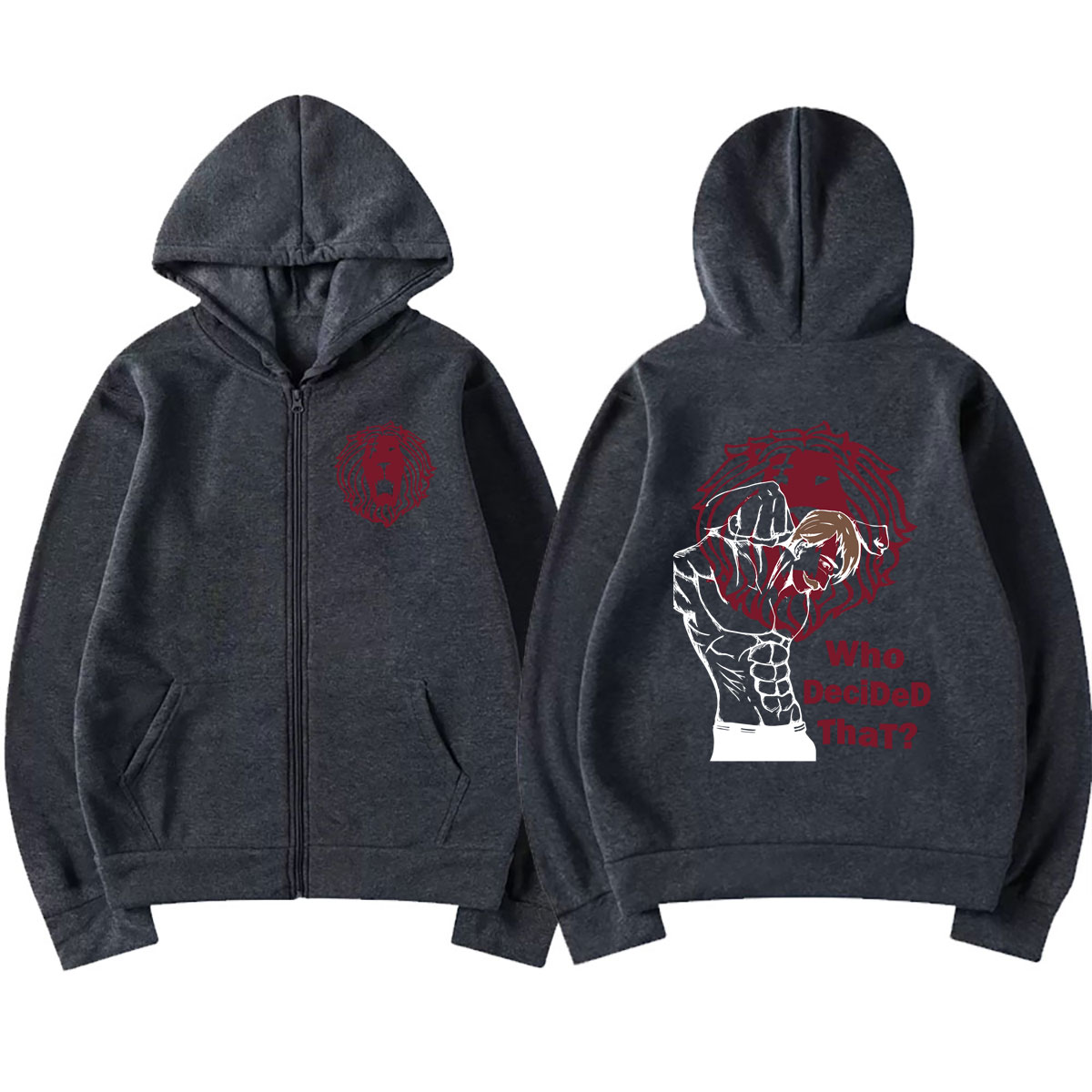 Sudadera con capucha y cremall - Anime Merch Hoodie reseña y precio