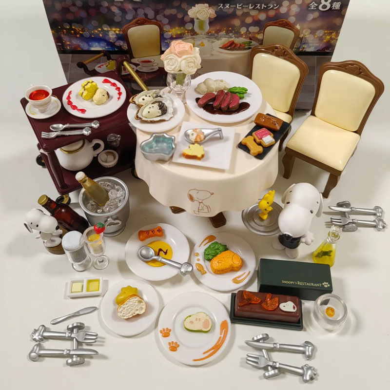 Re-ment Snoopy Restaurant Amer - Figure Display Box reseña y precio