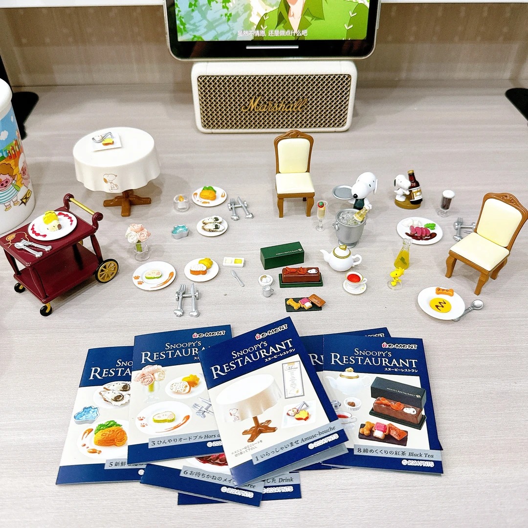 Re-ment Snoopy Restaurant Amer - Figure Display Box reseña y precio